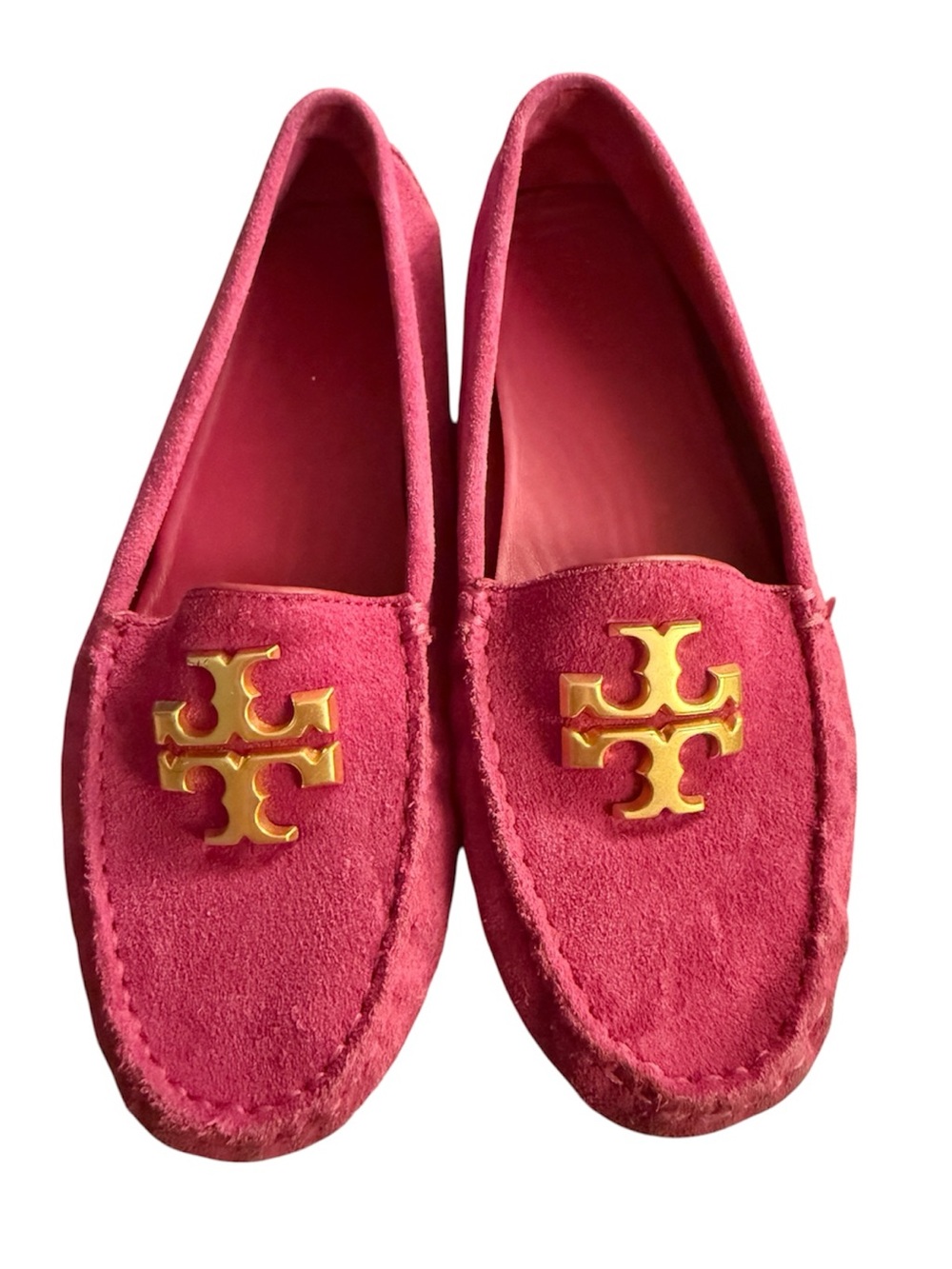 Pink suede Tory Burch Loafers
